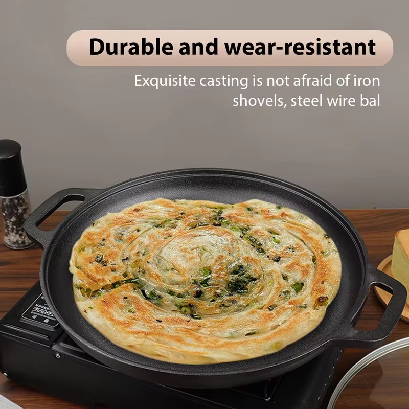 Heavy-Duty Cast Iron Fry Pan w - Mini Pancake Griddle ulasan dan harga