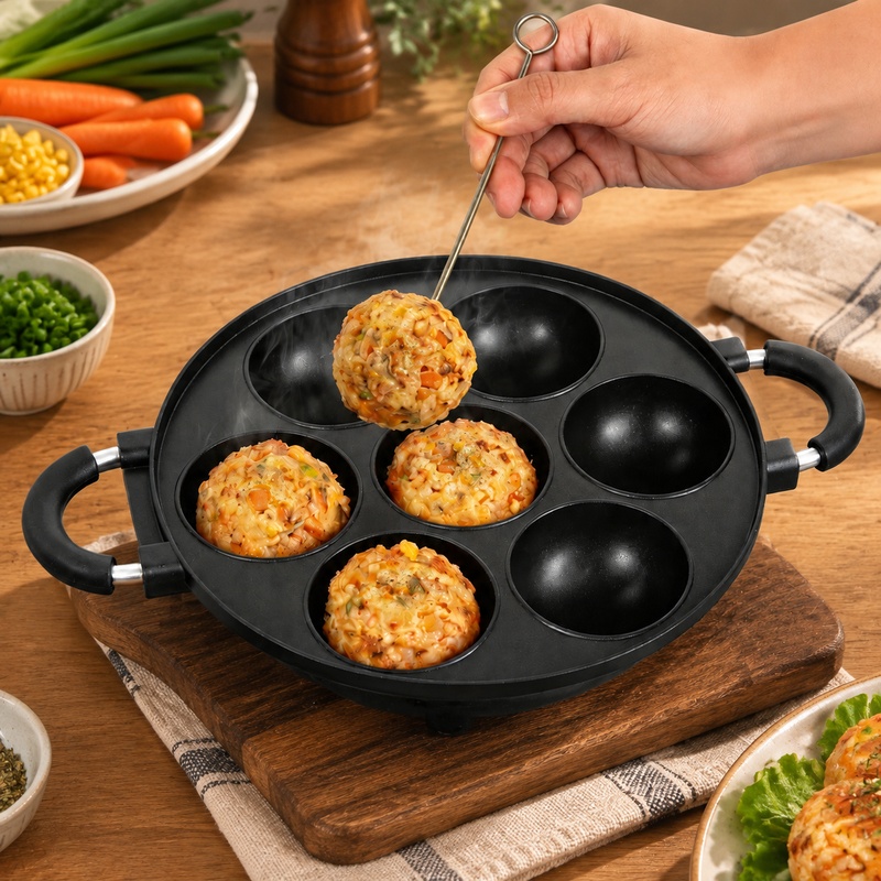 7-Cavity Aluminum Mold for Pan - Mini Pancake Griddle ulasan dan harga