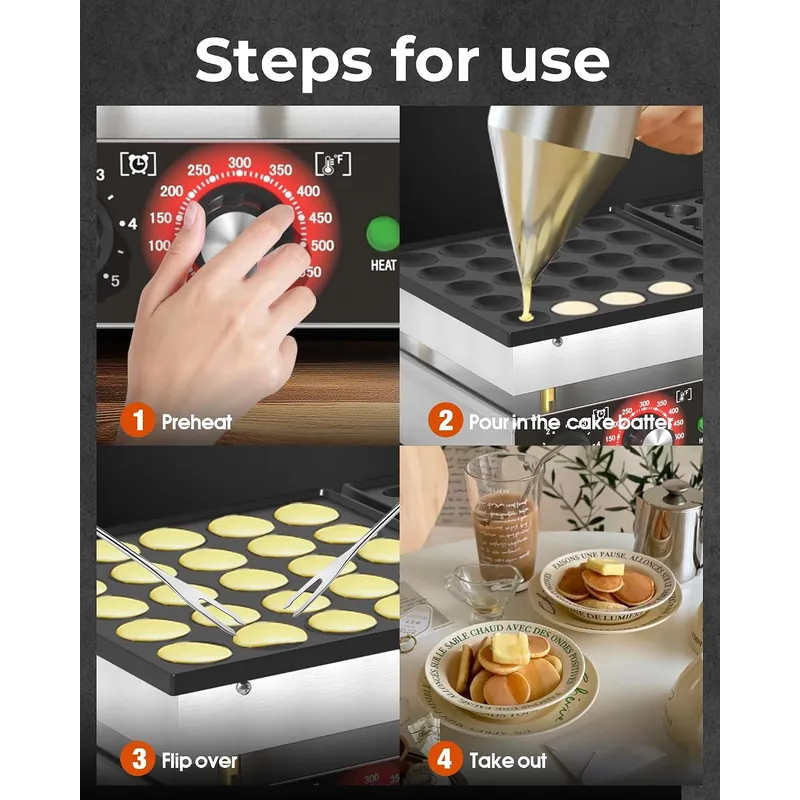 110V Mini Pancake Maker 50PCS  - Mini Pancake Griddle ulasan dan harga
